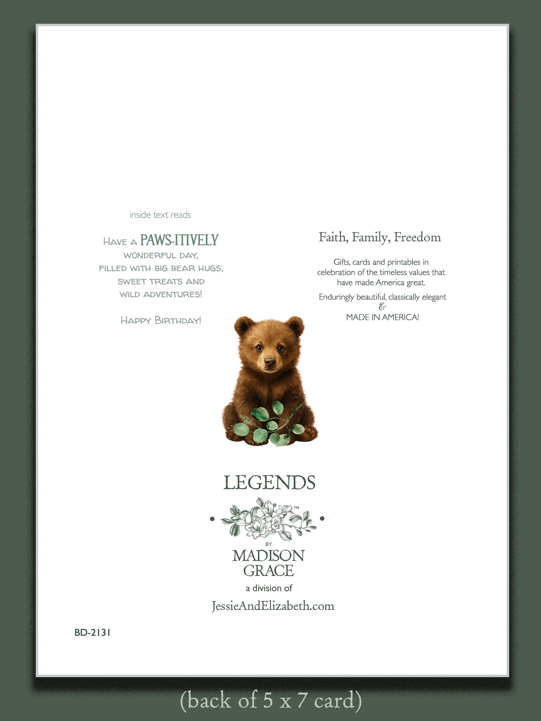 Birthday Card Greeting Card ~ Have a Paws-itively Wonderful Day!